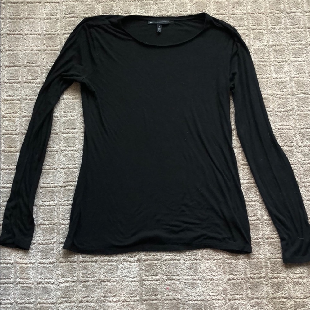 Black White House Black Market long sleeve T